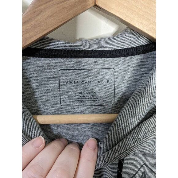 American Eagle Men's Active Striped Hoodie Sweatshirt - Size XS - Picture 8 of 10